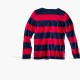 Tommy Hilfiger Striped Logo Πουλόβερ Navy Κόκκινο L / Pre-Owned