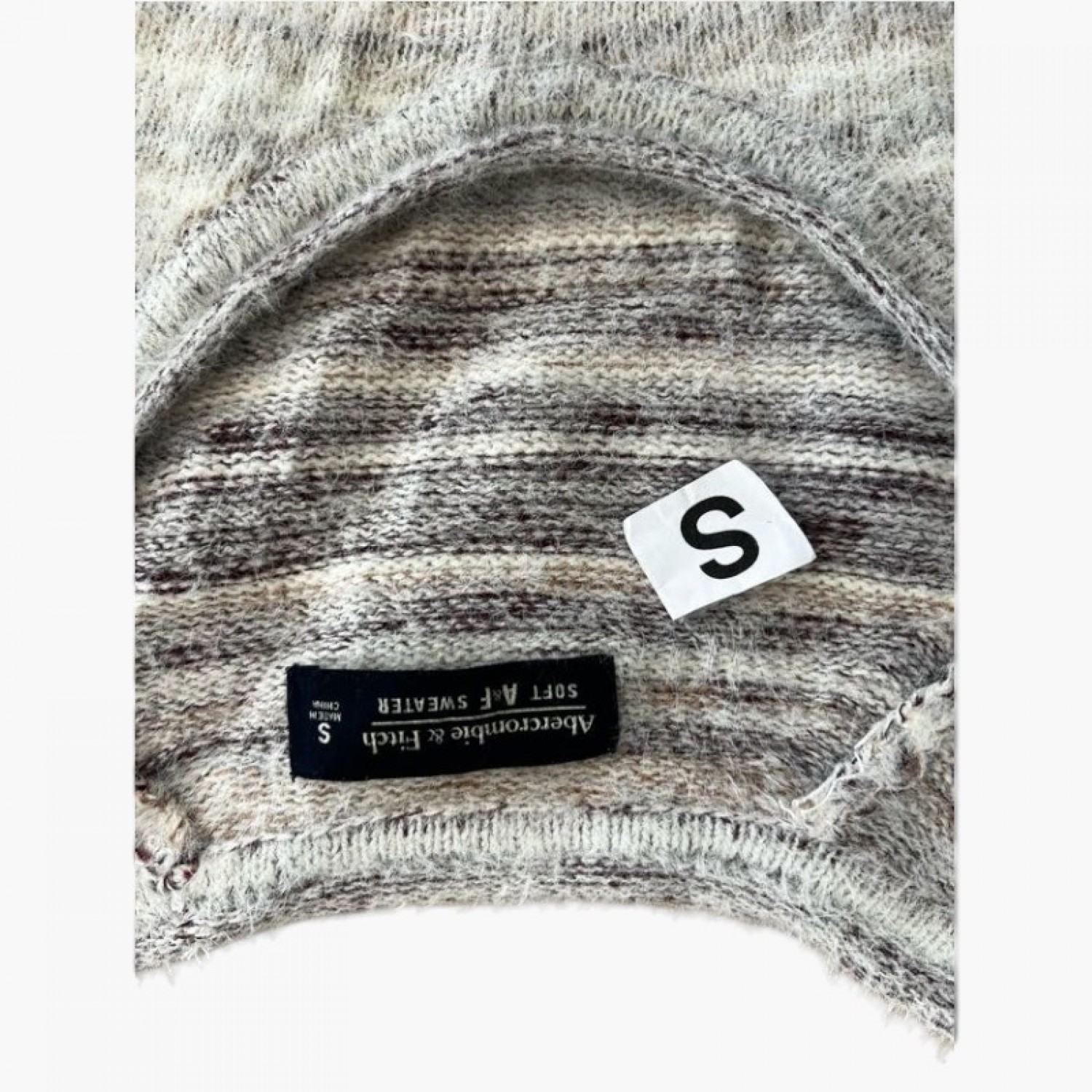 Abercrombie & Fitch Soft A&F Sweater Πουλόβερ Εκρού S / Pre-Owned