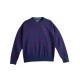 Tommy Hilfiger Striped Crew Neck Πουλόβερ Navy Κόκκινο L / Pre-Owned