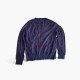 Tommy Hilfiger Striped Crew Neck Πουλόβερ Navy Κόκκινο L / Pre-Owned