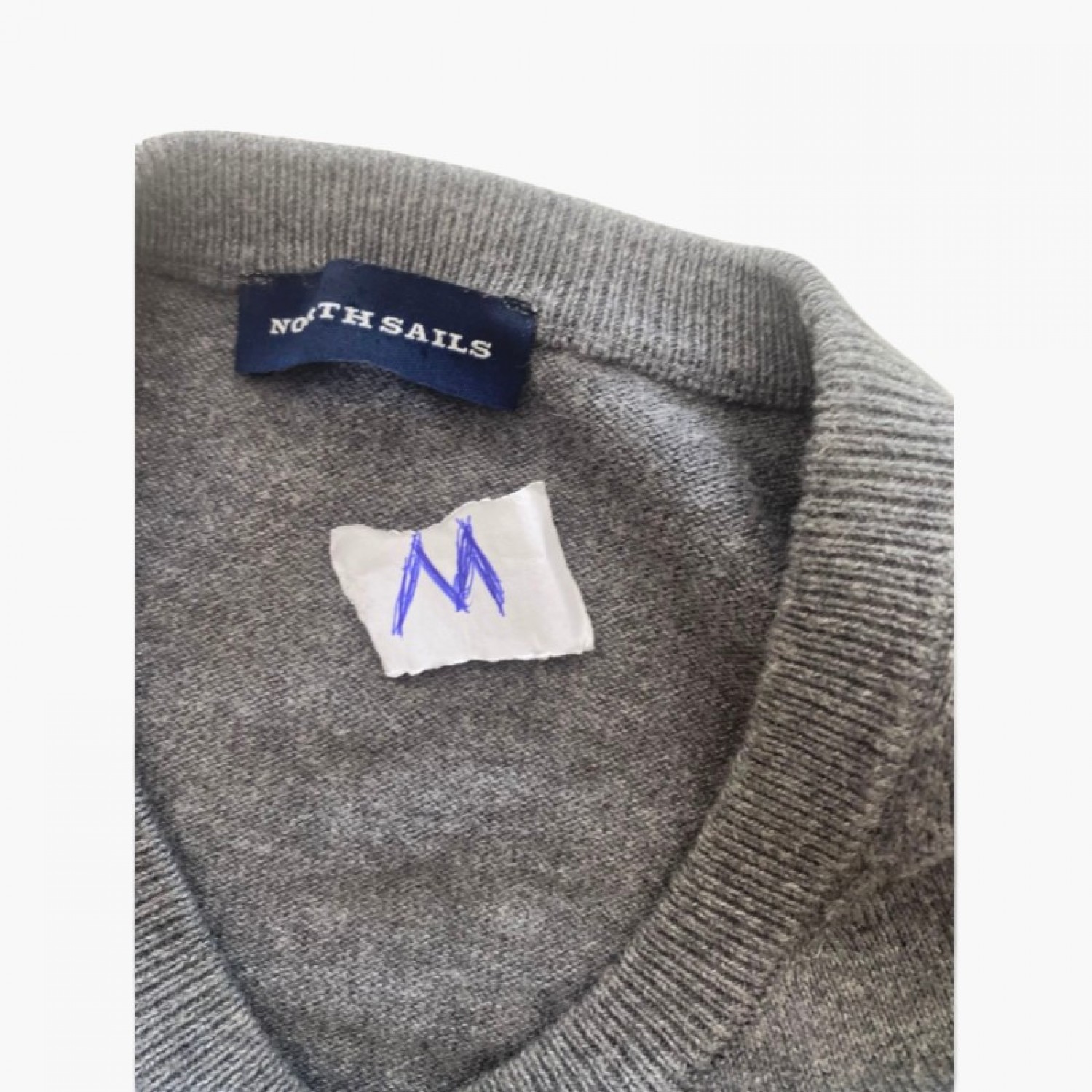 North Sails Γκρι Μονόχρωμη Πλεκτή Μπλούζα – Μέγεθος M / Pre-Owned