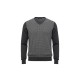 Best Company Γκρι Πλεκτή Μπλούζα V-Neck με Μικροσχέδιο – Μέγεθος XL / Pre-Owned