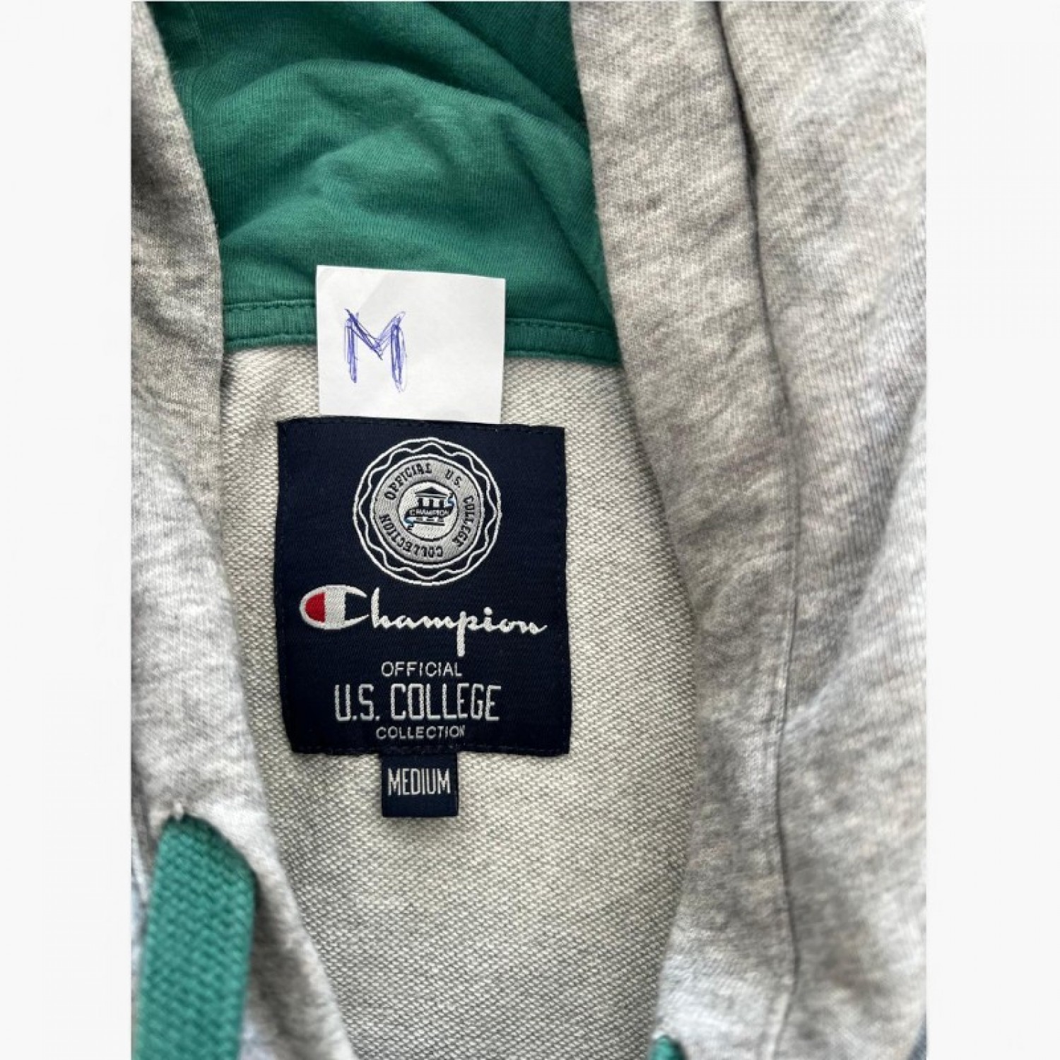 Champion New York University Γκρι Φούτερ με Κουκούλα – Μέγεθος M / Pre-Owned