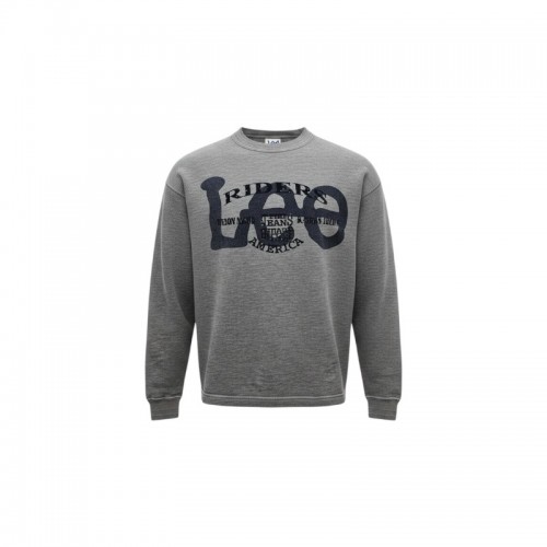 Lee Riders Γκρι Φούτερ Crew Neck με Μεγάλη Retro Στάμπα – Μέγεθος S / Pre-Owned
