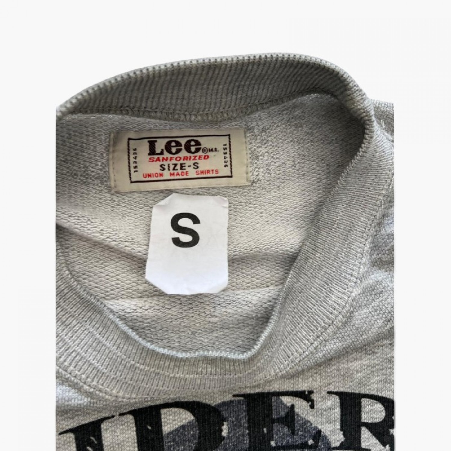 Lee Riders Γκρι Φούτερ Crew Neck με Μεγάλη Retro Στάμπα – Μέγεθος S / Pre-Owned