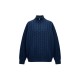Polo Ralph Lauren Μπλε Πλεκτή Μπλούζα Cable Knit Half-Zip – Μέγεθος L / Pre-Owned
