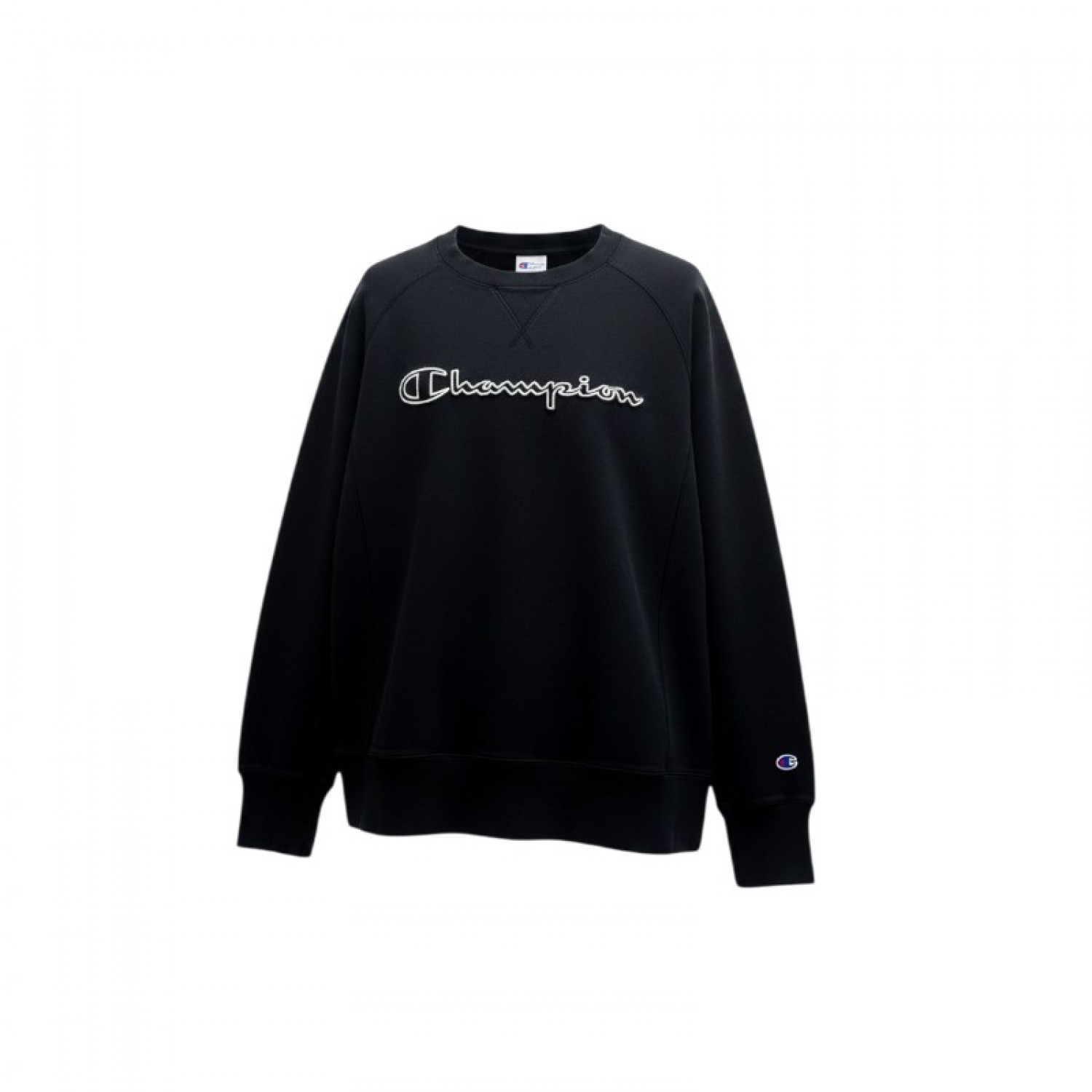 Champion Μαύρο Φούτερ Crew Neck με Κεντημένο Λογότυπο – Μέγεθος S / Pre-Owned