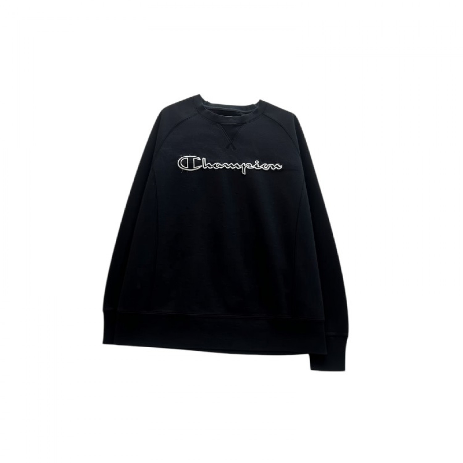 Champion Μαύρο Φούτερ Crew Neck με Κεντημένο Λογότυπο – Μέγεθος S / Pre-Owned