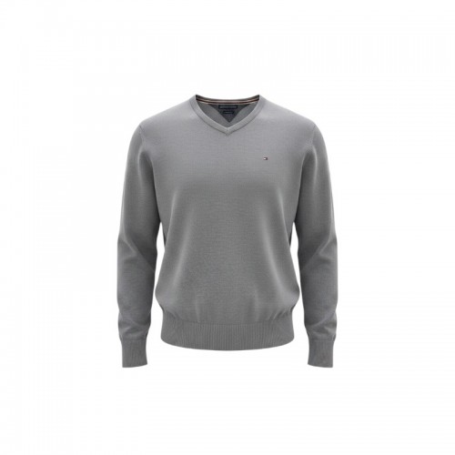 Tommy Hilfiger Γκρι Πλεκτή Μπλούζα V-Neck Pima Cotton/Cashmere – Μέγεθος 3XL / Pre-Owned