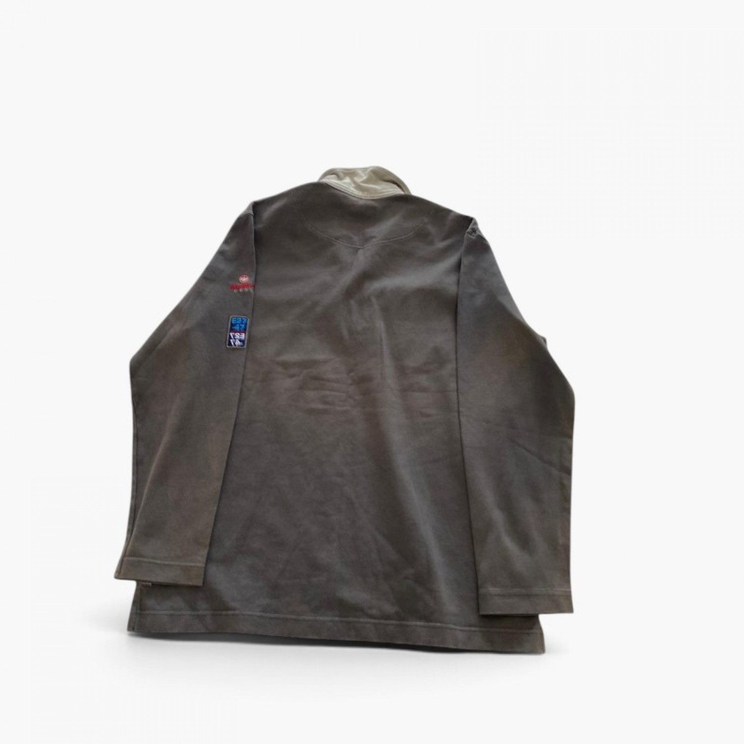 Murphy & Nye Crew Χακί Μακρυμάνικη Polo Μπλούζα με Patches – Μέγεθος XL / Pre-Owned