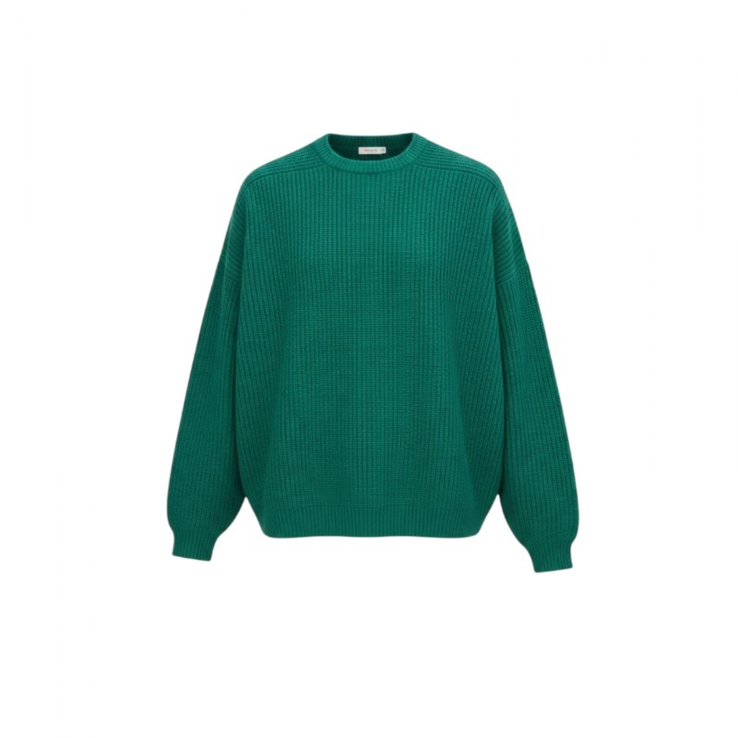 Πράσινη Χοντρή Πλεκτή Μπλούζα Crew Neck – Μέγεθος L / Pre-Owned