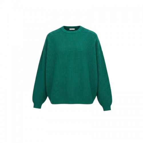 Πράσινη Χοντρή Πλεκτή Μπλούζα Crew Neck – Μέγεθος L / Pre-Owned