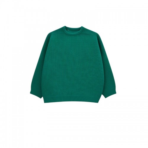 Πράσινη Χοντρή Πλεκτή Μπλούζα Crew Neck – Μέγεθος L / Pre-Owned