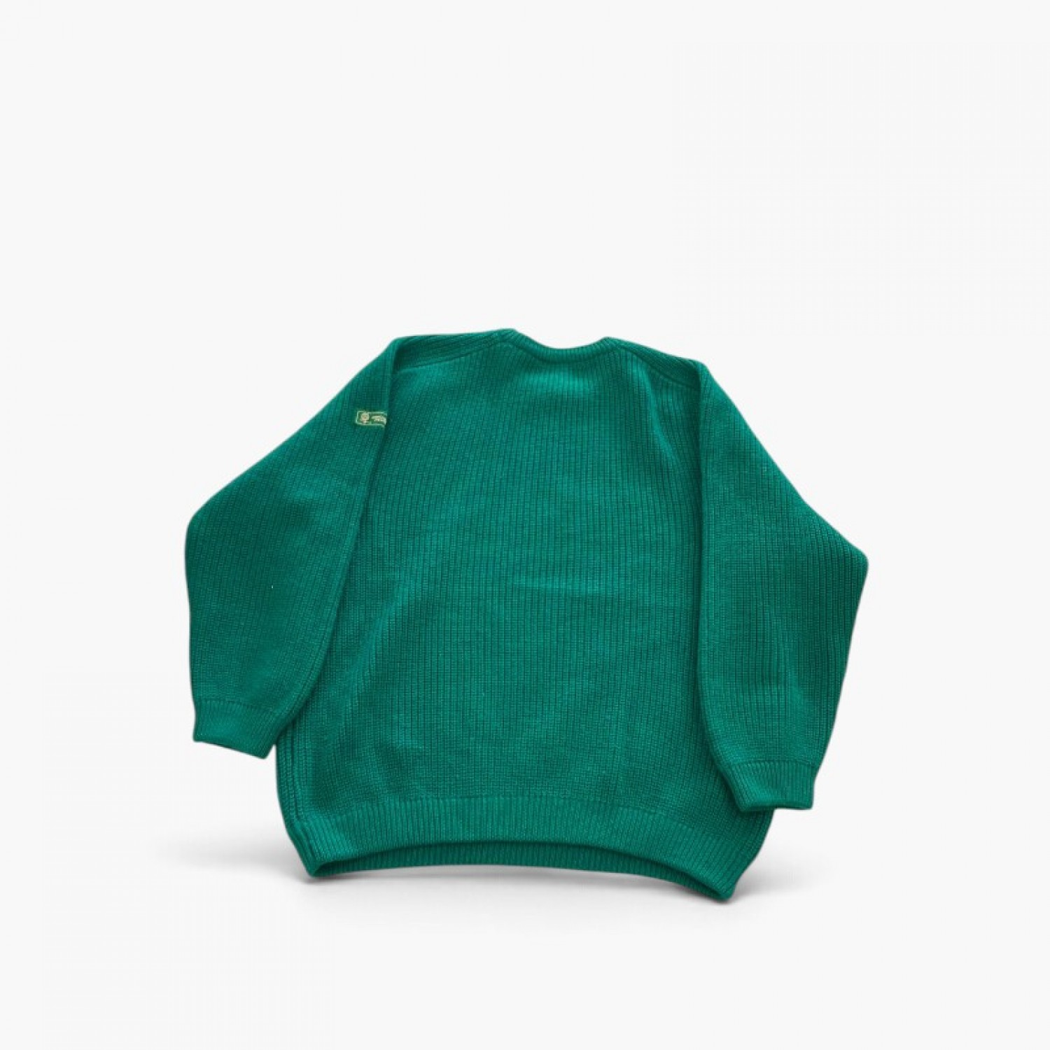Πράσινη Χοντρή Πλεκτή Μπλούζα Crew Neck – Μέγεθος L / Pre-Owned