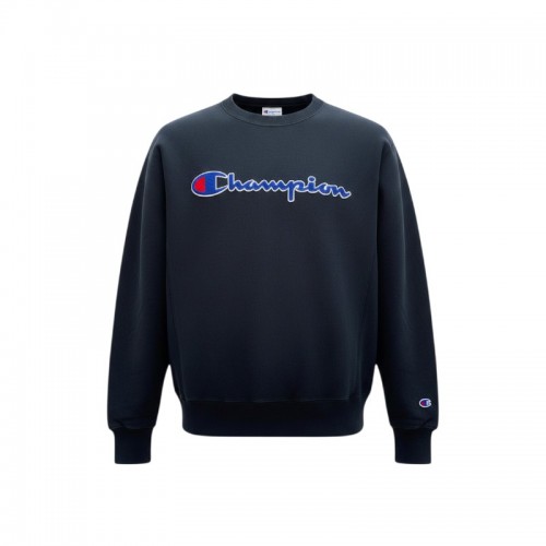 Champion Μαύρο Φούτερ Crew Neck με Μεγάλο Κεντημένο Λογότυπο – Μέγεθος M / Pre-Owned