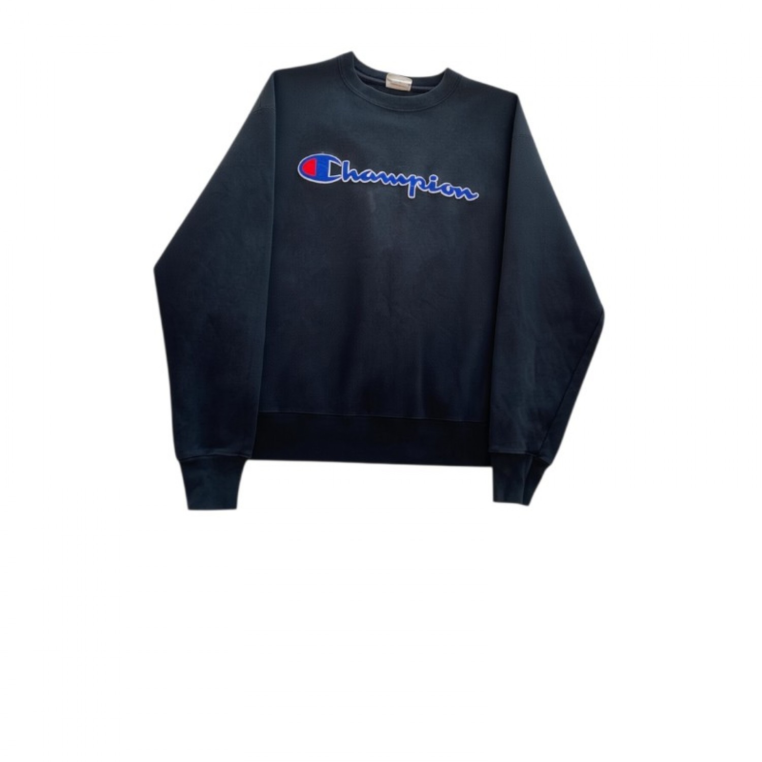 Champion Μαύρο Φούτερ Crew Neck με Μεγάλο Κεντημένο Λογότυπο – Μέγεθος M / Pre-Owned