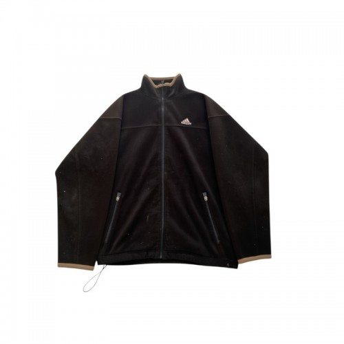 Adidas Μαύρη Fleece Ζακέτα με Μπεζ Λεπτομέρειες – Μέγεθος XL / Pre-Owned