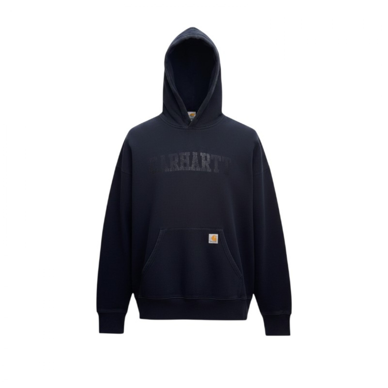 Carhartt Μαύρο Φούτερ με Κουκούλα και Tonal Λογότυπο – Μέγεθος L / Pre-Owned