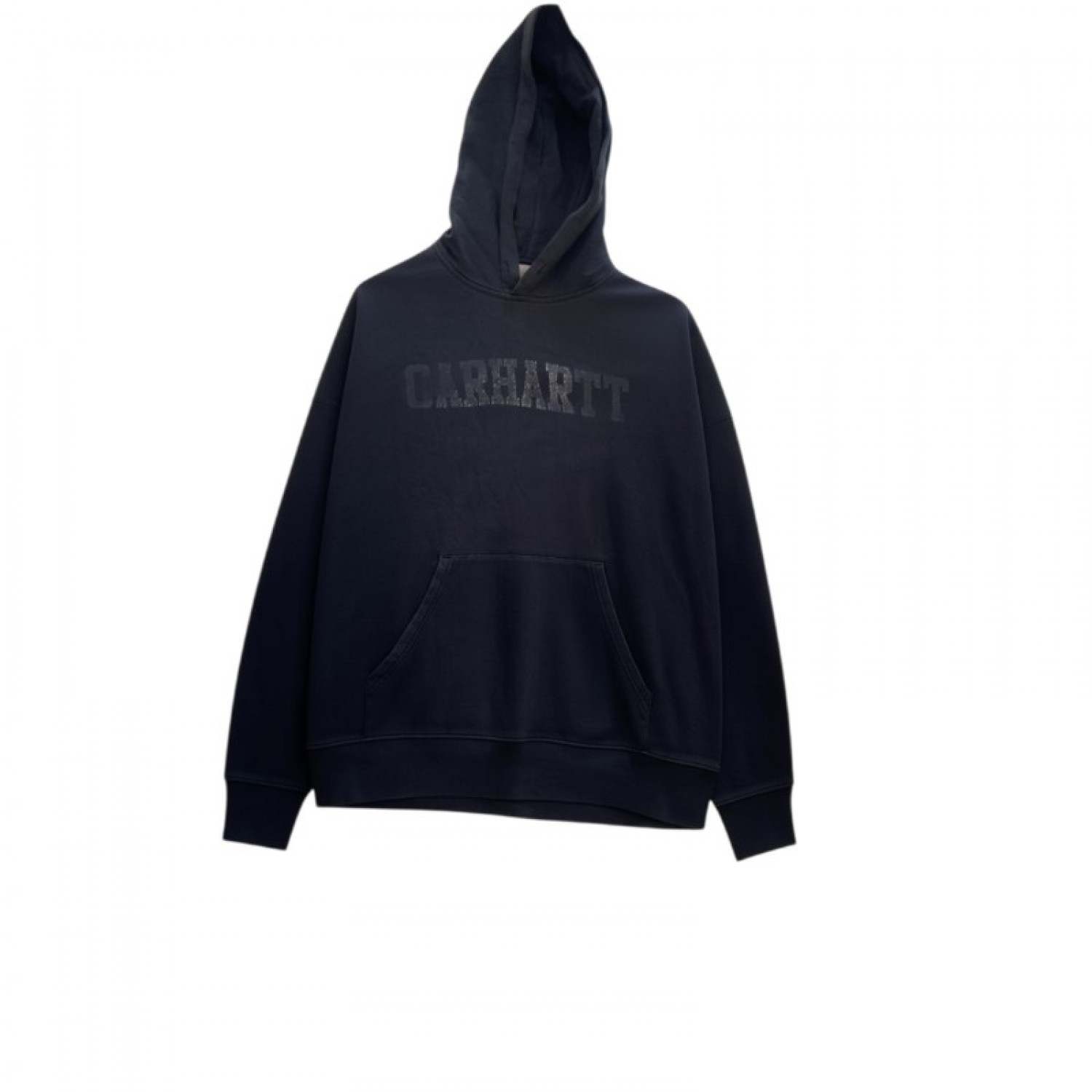 Carhartt Μαύρο Φούτερ με Κουκούλα και Tonal Λογότυπο – Μέγεθος L / Pre-Owned