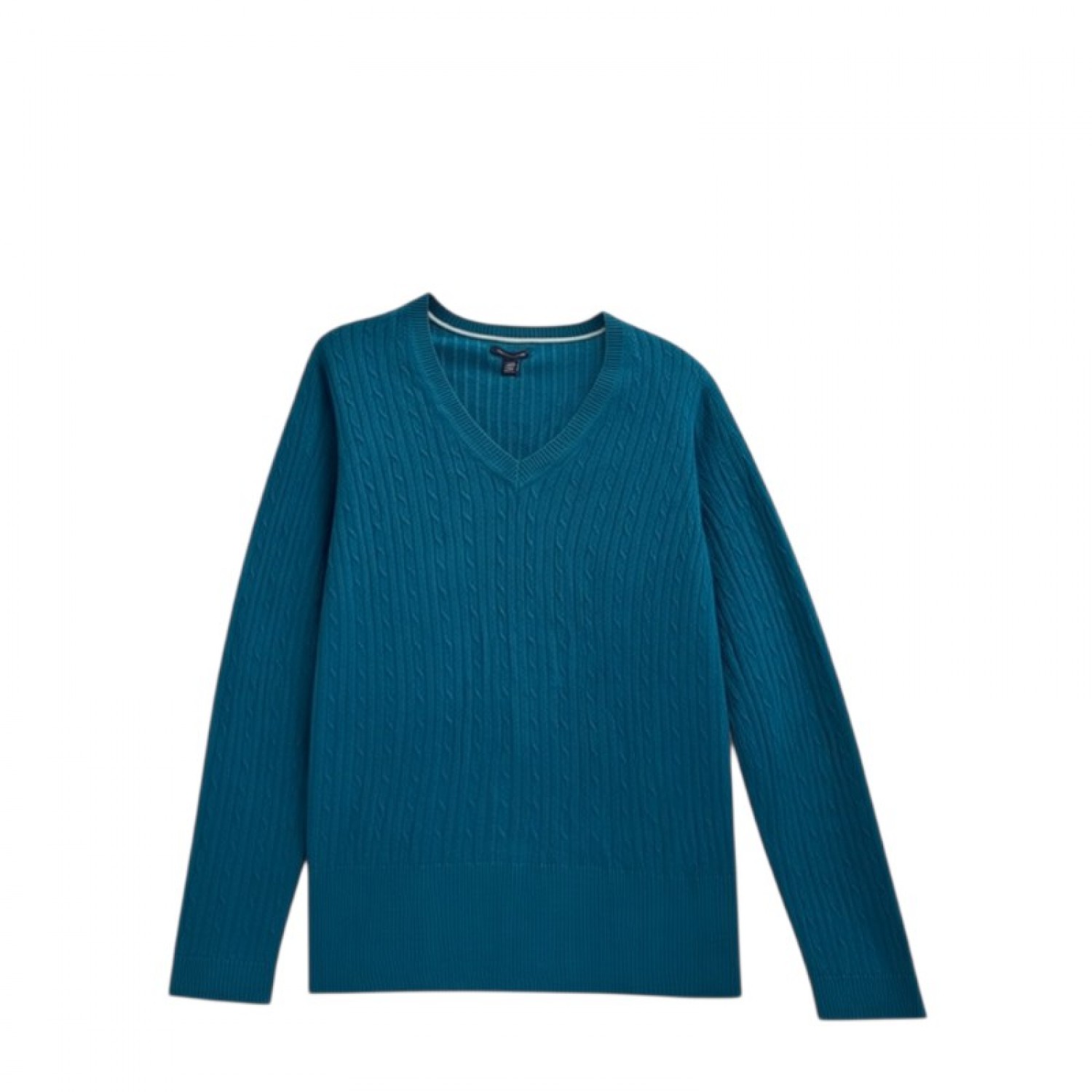 Tommy Hilfiger Γυναικεία Πλεκτή Μπλούζα V-Neck Πετρόλ L / Pre-Owned
