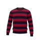 Tommy Hilfiger Ανδρικό Πουλόβερ Ριγέ Κόκκινο/Μπλε – Μέγεθος L/G / Pre-Owned