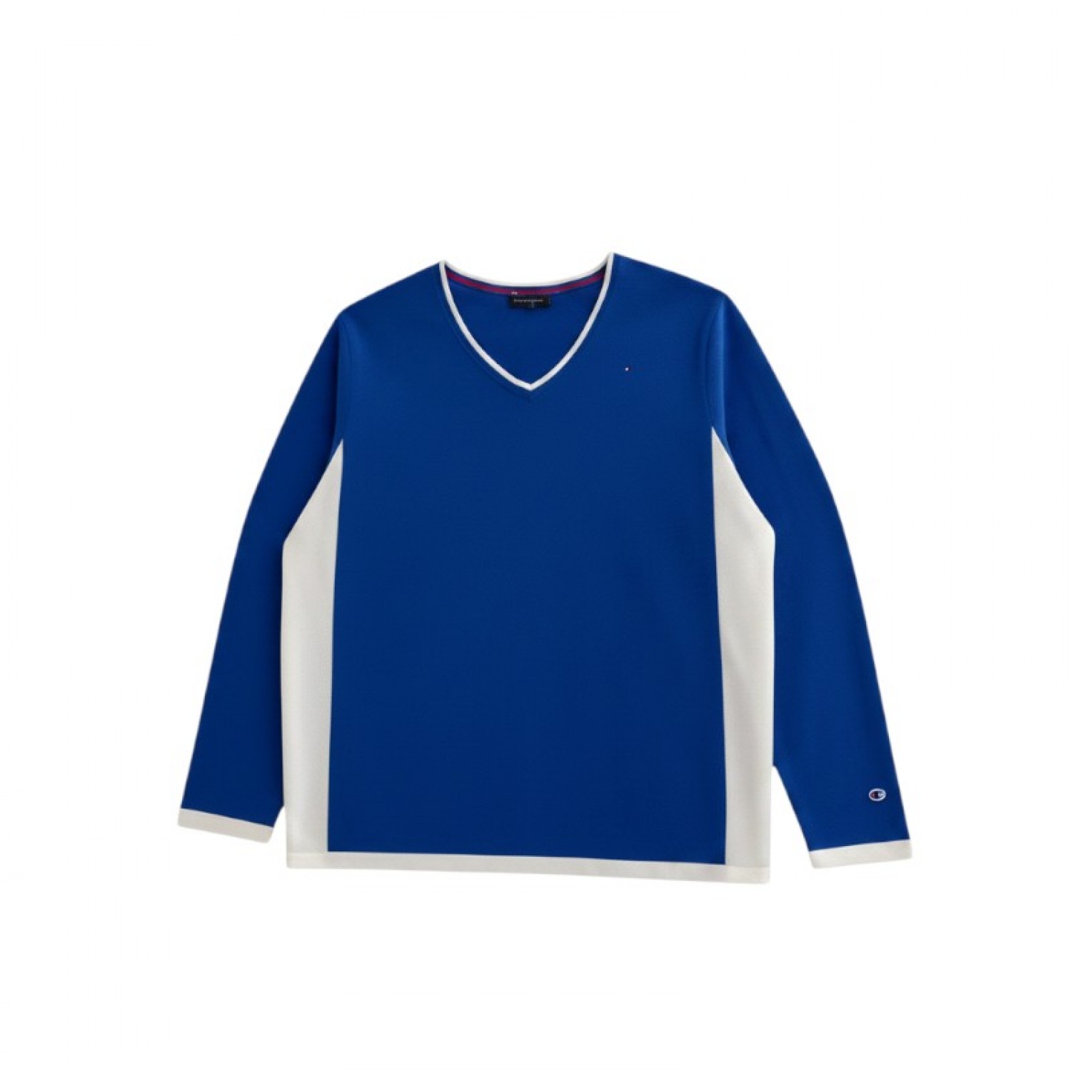 Tommy Hilfiger Μπλε V-Neck Μακρυμάνικη Μπλούζα XXL / Pre-Owned