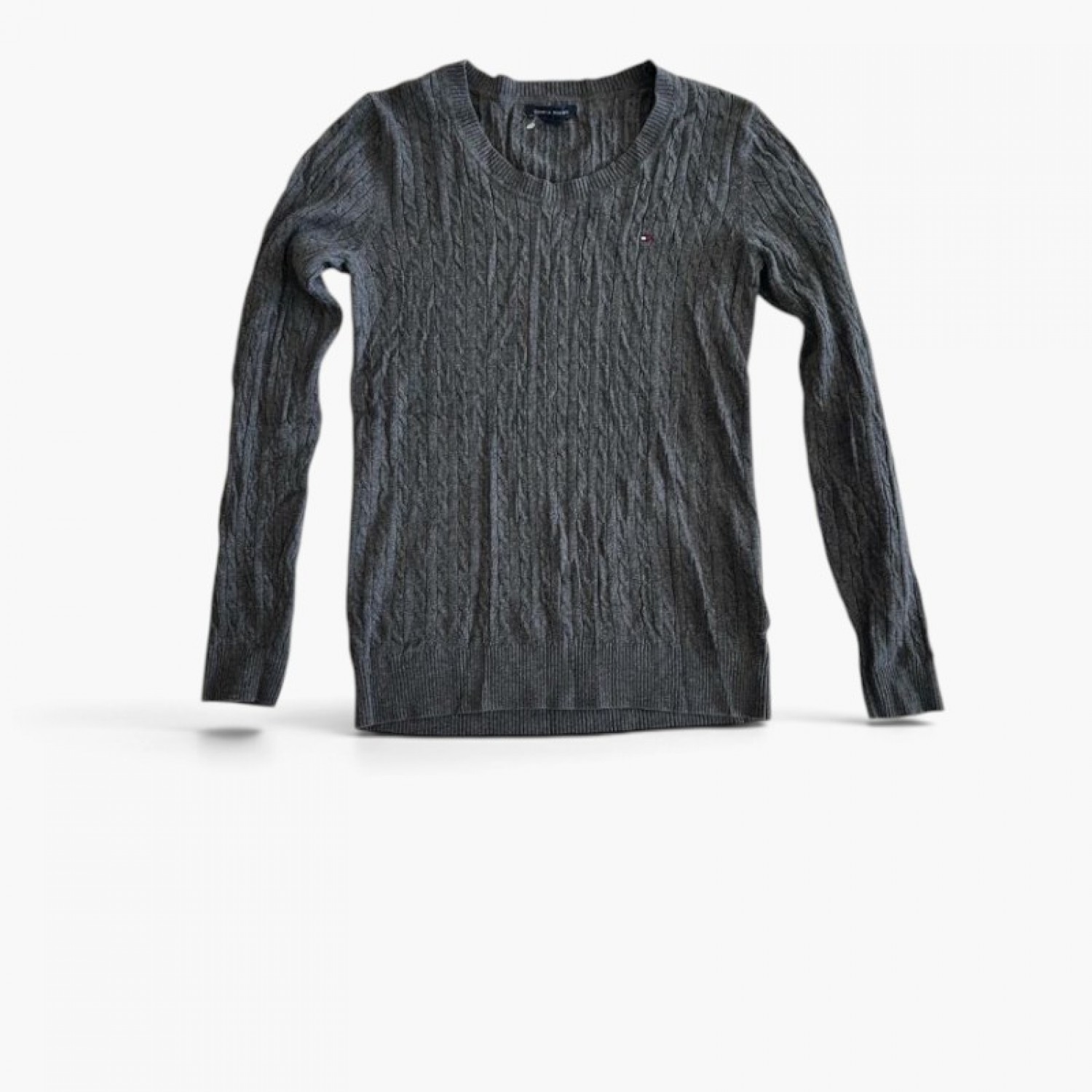 Tommy Hilfiger Γκρι Cable Knit Πουλόβερ  / Pre-Owned