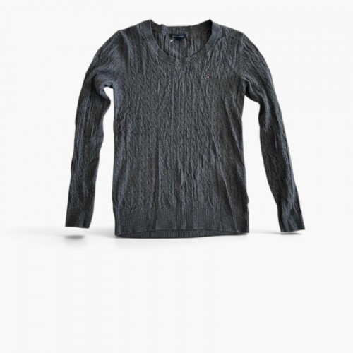 Tommy Hilfiger Γκρι Cable Knit Πουλόβερ  / Pre-Owned