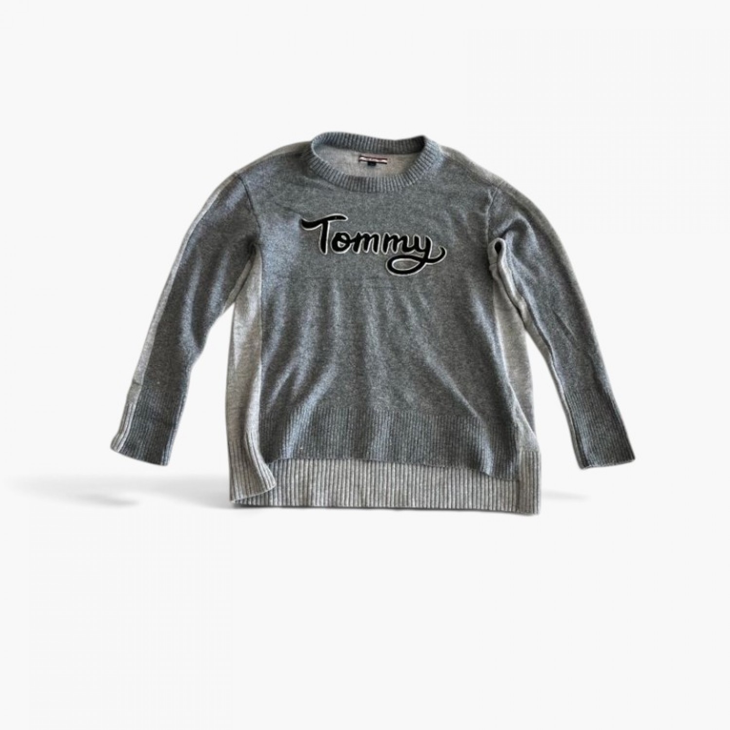 Tommy Hilfiger Γκρι “Tommy” Logo Πουλόβερ / Pre-Owned