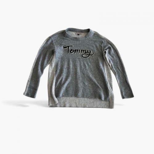 Tommy Hilfiger Γκρι “Tommy” Logo Πουλόβερ / Pre-Owned