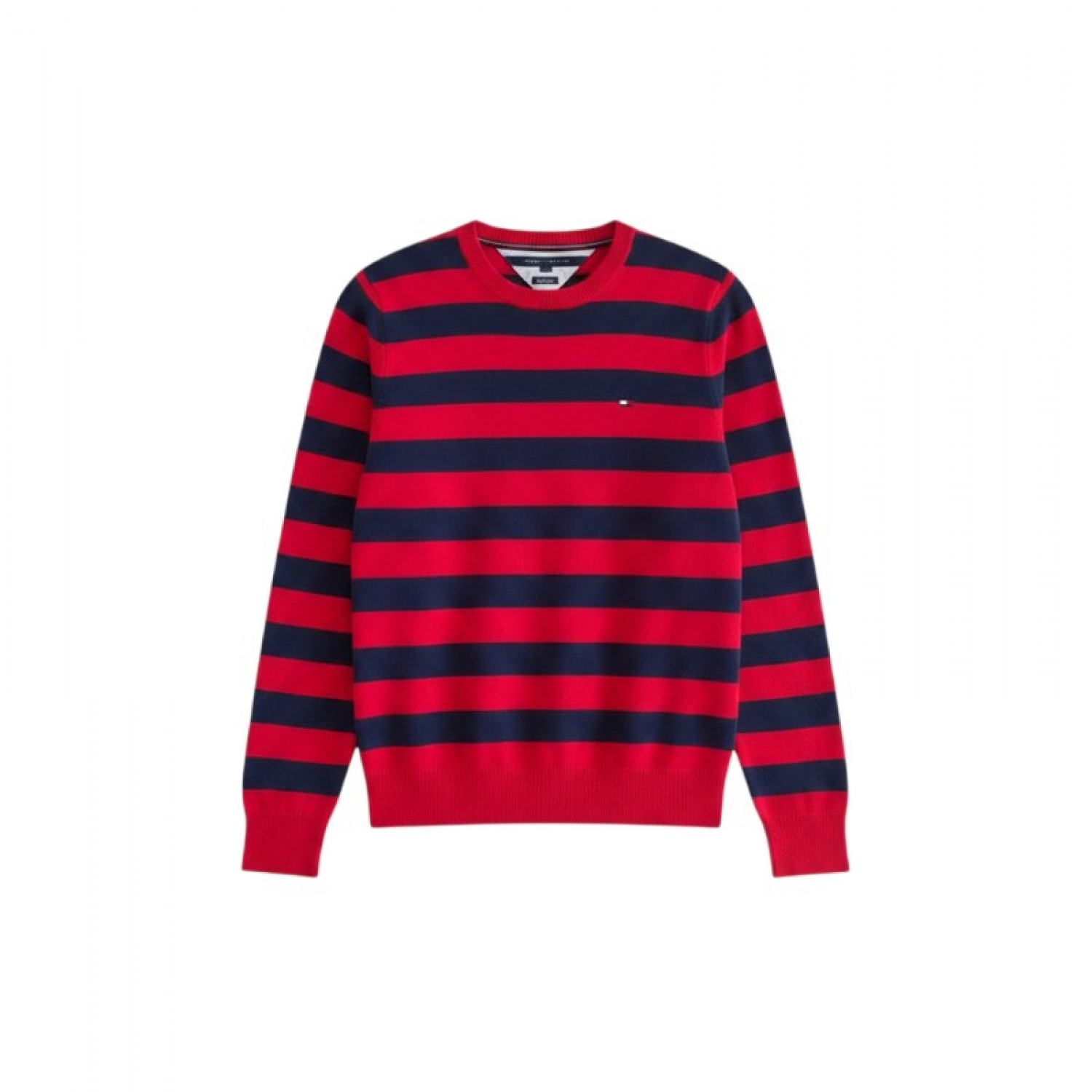 Tommy Hilfiger Κόκκινο/Navy Ριγέ Πουλόβερ / Pre-Owned