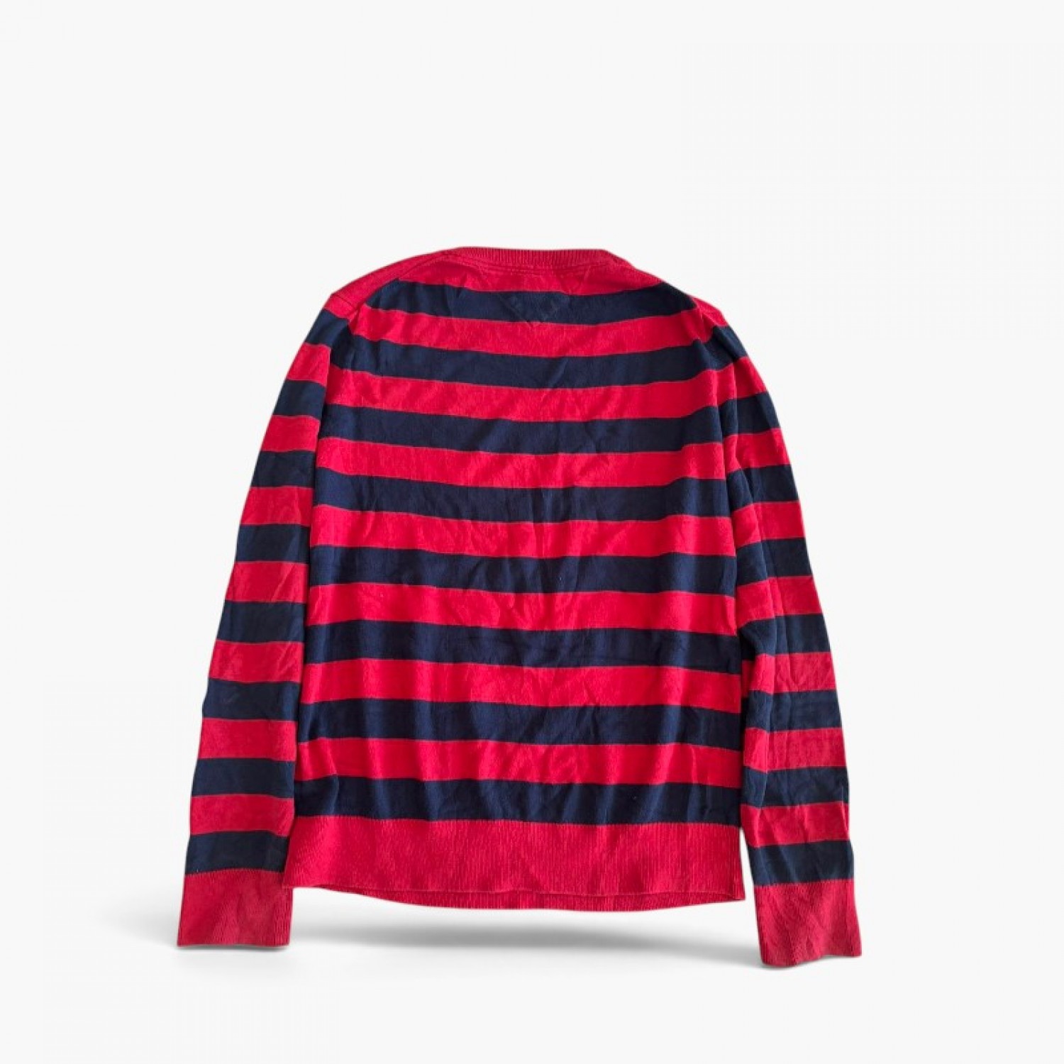 Tommy Hilfiger Κόκκινο/Navy Ριγέ Πουλόβερ / Pre-Owned