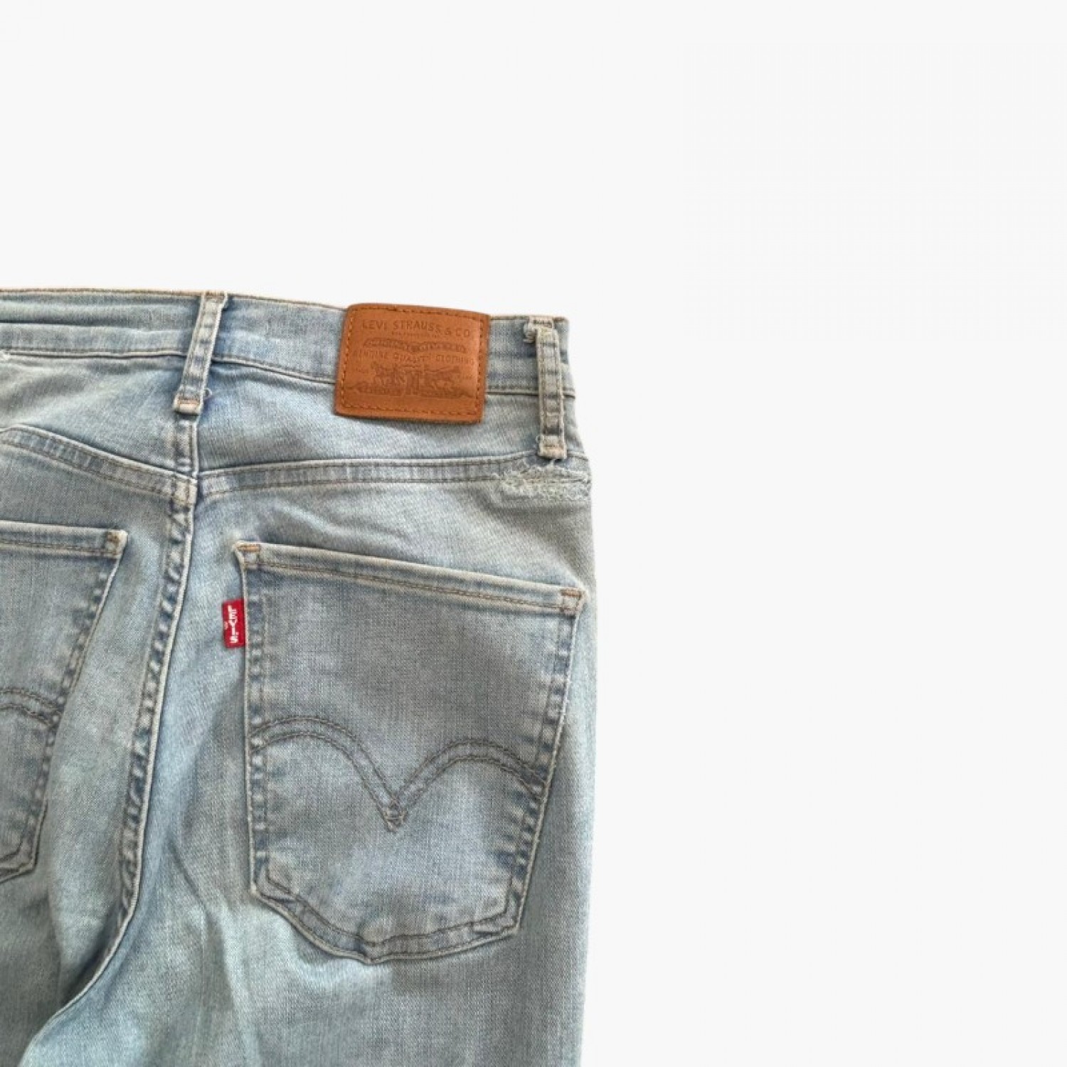 Levi’s Mile High Super Skinny Πολύ Ανοιχτό Μπλε Γυναικείο Τζιν – Μέγεθος 32 / Pre-Owned