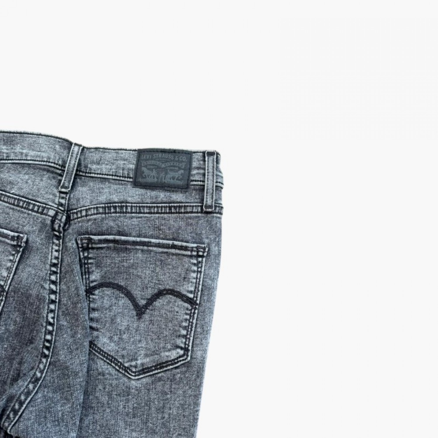 Levi’s 720 High Rise Super Skinny Γυναικείο Γκρι Acid Wash Τζιν – Μέγεθος 34 / Pre-Owned