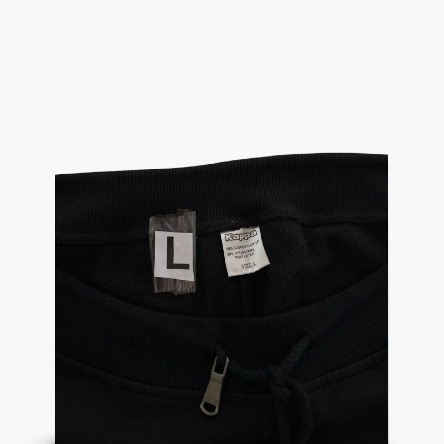 Kappa Μαύρο Παντελόνι Φόρμας Wide Cropped – Μέγεθος L / Pre-Owned