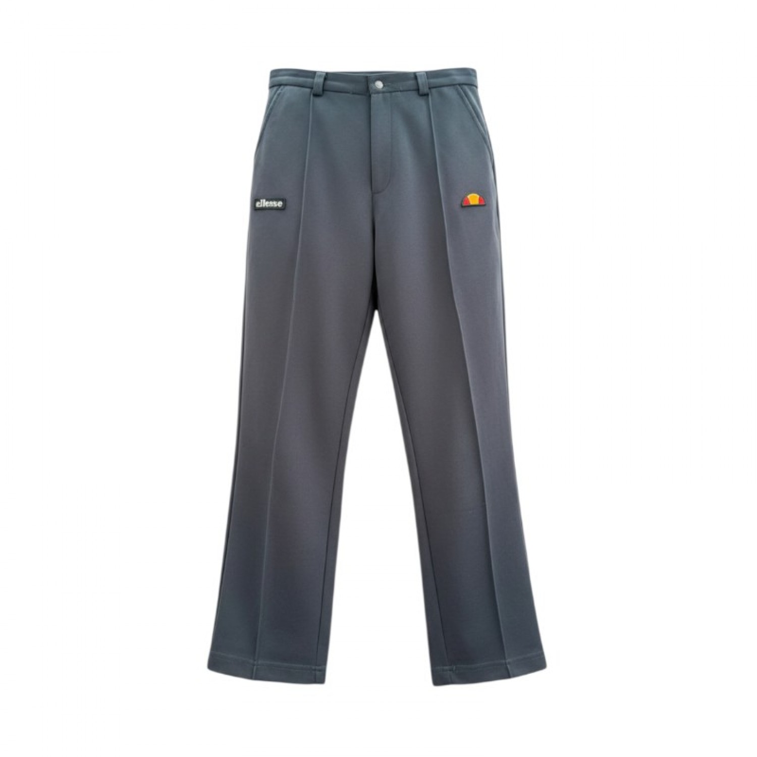Ellesse Γκρι Μπλε Παντελόνι Φόρμας Retro Straight – Μέγεθος L / Pre-Owned