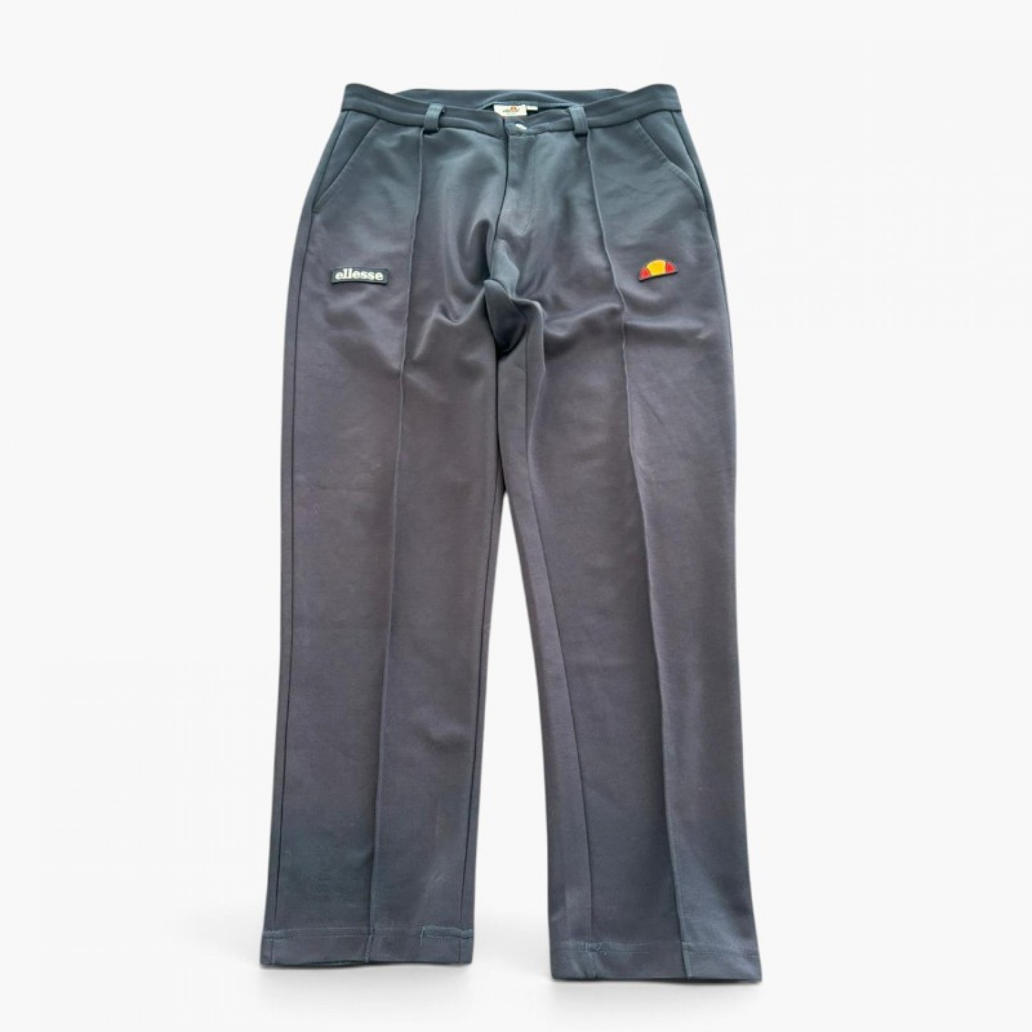 Ellesse Γκρι Μπλε Παντελόνι Φόρμας Retro Straight – Μέγεθος L / Pre-Owned