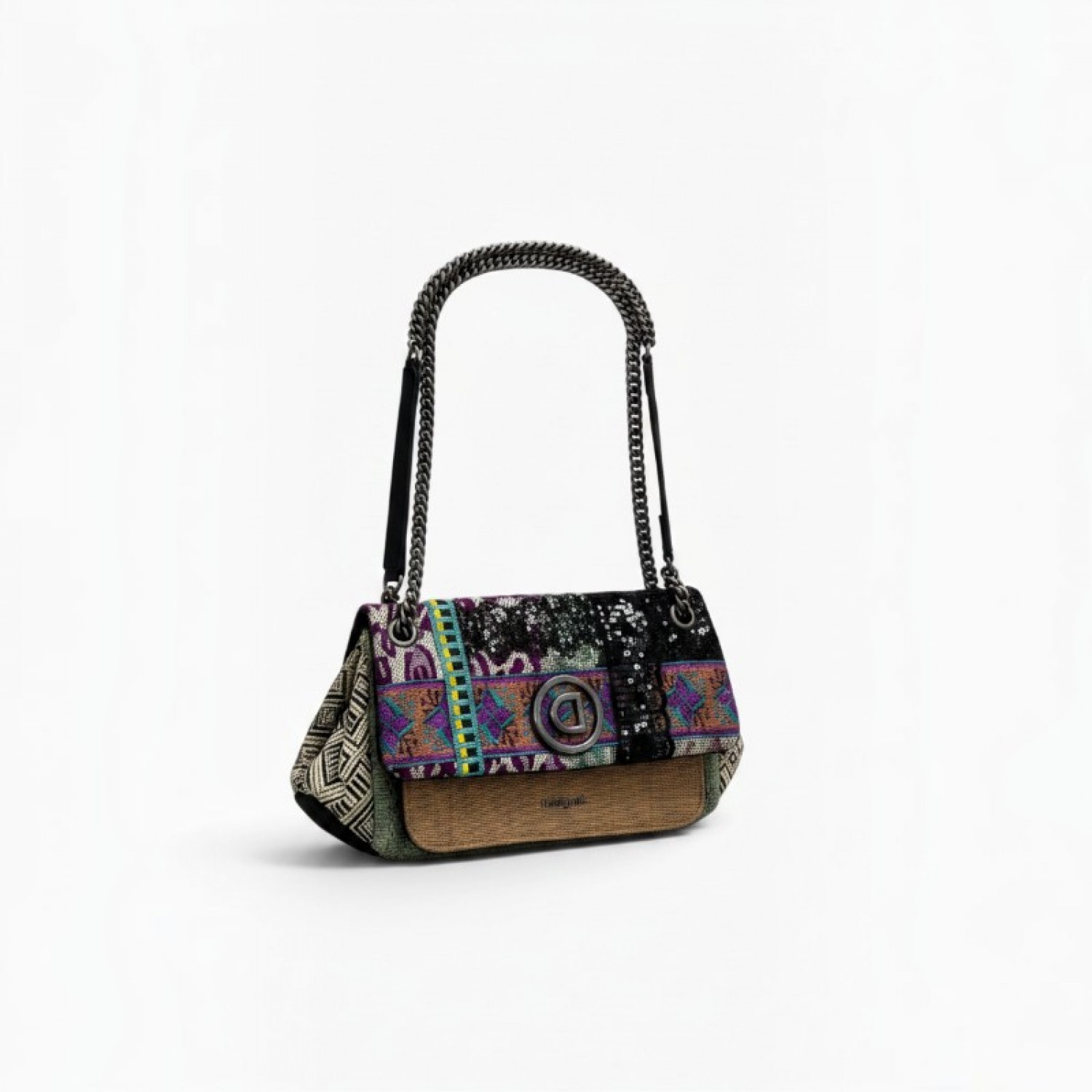 Desigual Patchwork Shoulder Bag — Multicolor — One Size / Pre-Owned