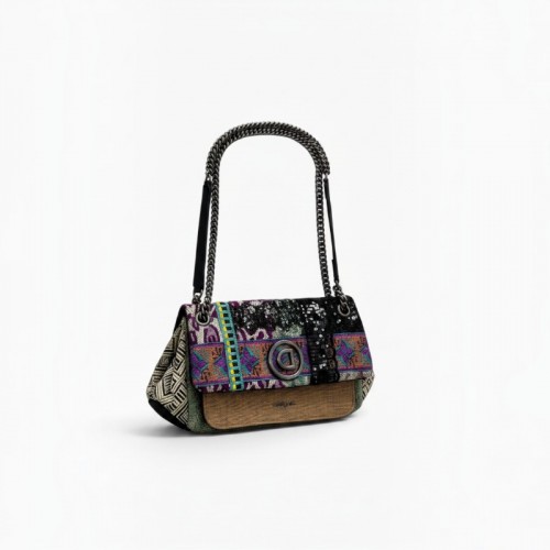 Desigual Patchwork Shoulder Bag — Multicolor — One Size / Pre-Owned