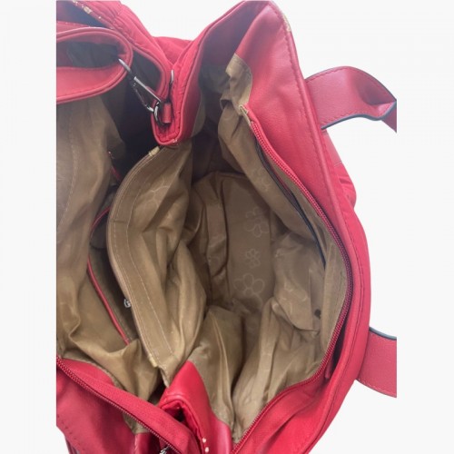 Moncler Quilted Handbag — Κόκκινο / Pre-Owned