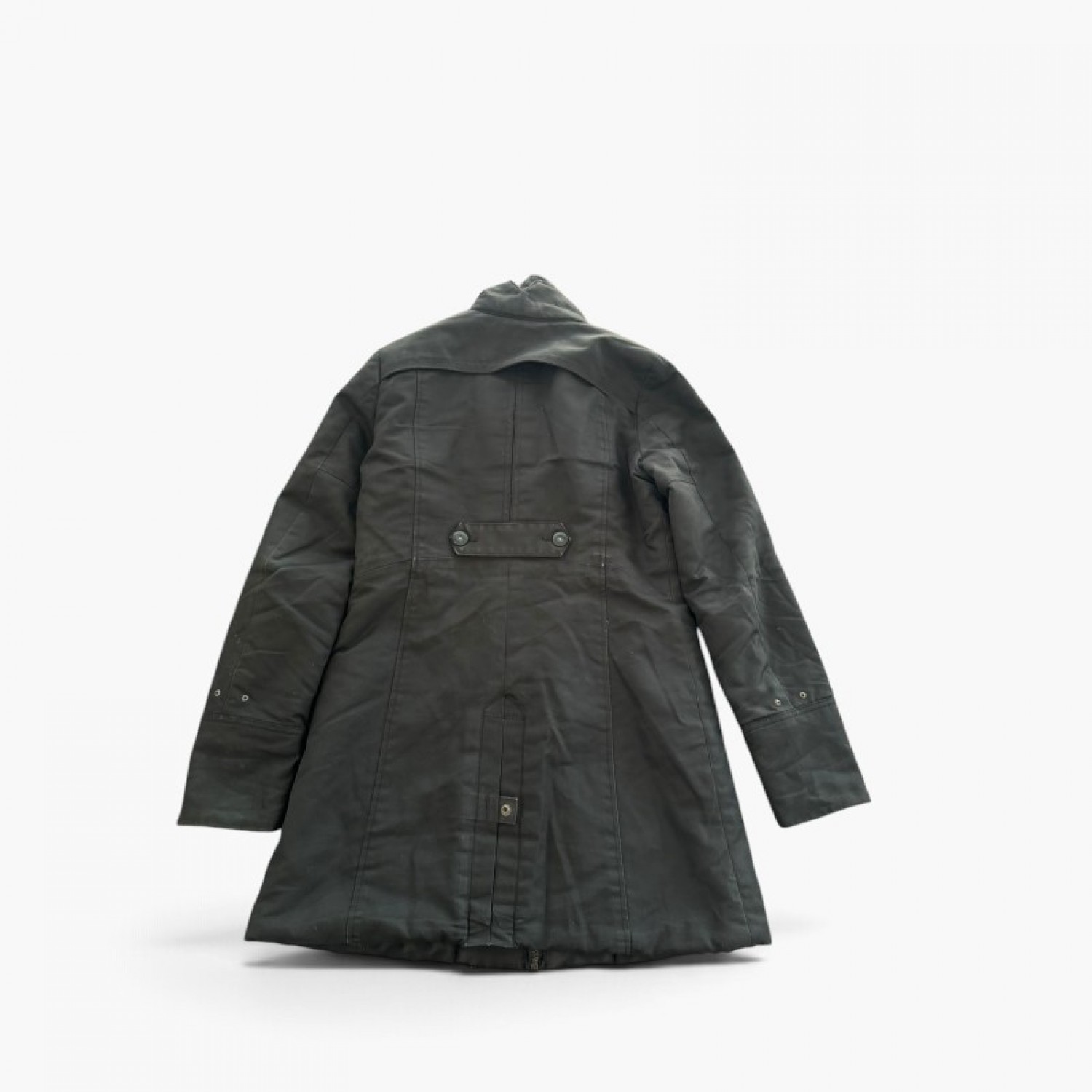 G-Star Raw Γυναικείο Μαύρο Μακρύ Παλτό με Ασύμμετρο Κλείσιμο – Μέγεθος 38 / Pre-Owned