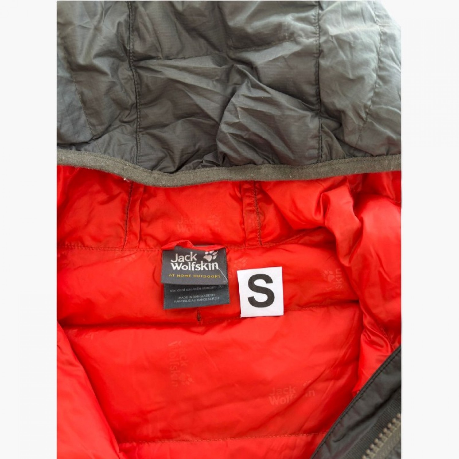 Jack Wolfskin Ανδρικό Δίχρωμο Καπιτονέ Μπουφάν με Κουκούλα – Μέγεθος S / Pre-Owned