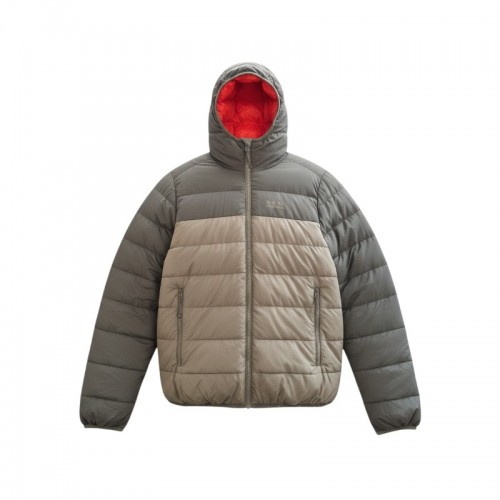 Jack Wolfskin Ανδρικό Δίχρωμο Καπιτονέ Μπουφάν με Κουκούλα – Μέγεθος S / Pre-Owned