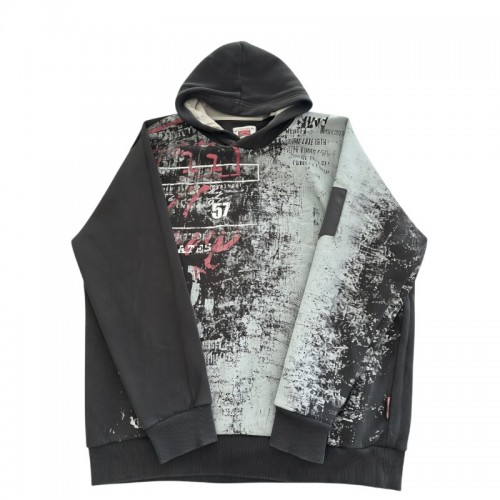 Southern Territory Ανδρικό Graphic Hoodie Μαύρο-Γκρι – Μέγεθος XL / Pre-Owned