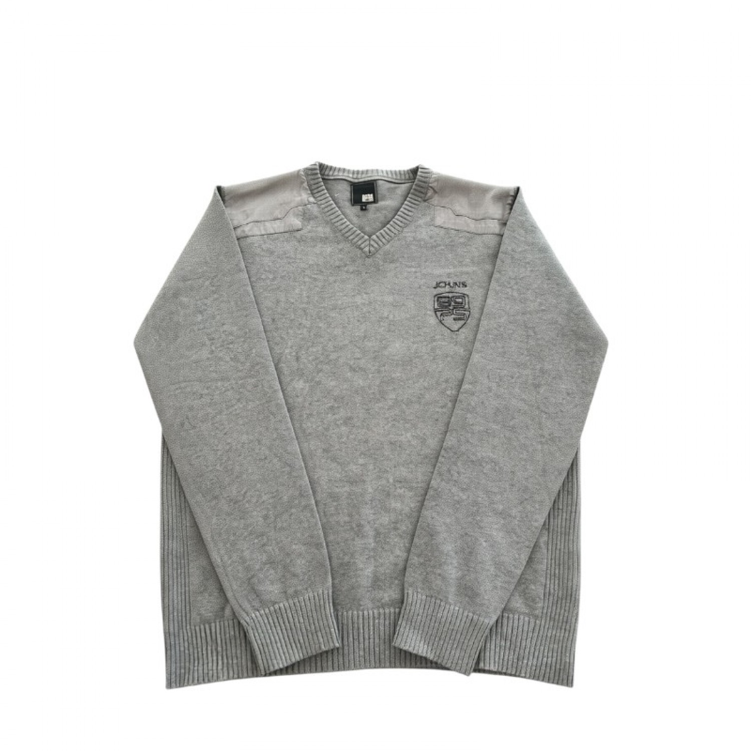 Jack & Jones Ανδρικό Γκρι Πλεκτό με V Λαιμόκοψη – Μέγεθος L / Pre-Owned