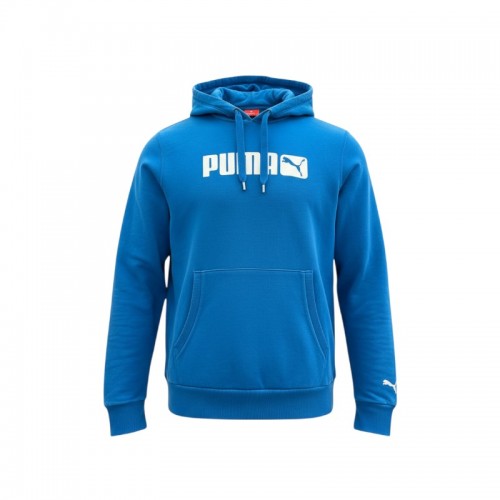 Puma Ανδρικό Μπλε Φούτερ Hoodie με Μεγάλο Λογότυπο – Μέγεθος L / Pre-Owned