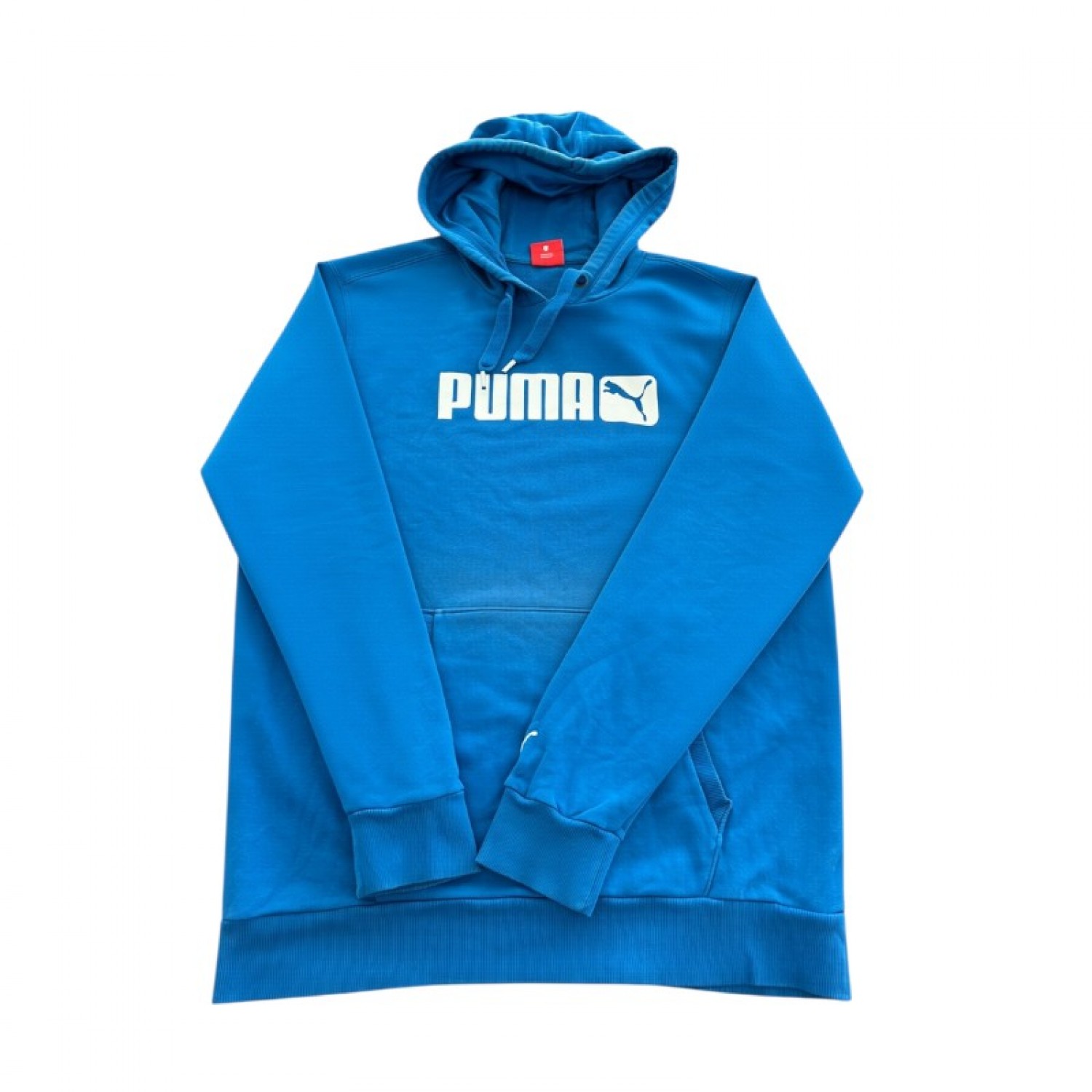 Puma Ανδρικό Μπλε Φούτερ Hoodie με Μεγάλο Λογότυπο – Μέγεθος L / Pre-Owned