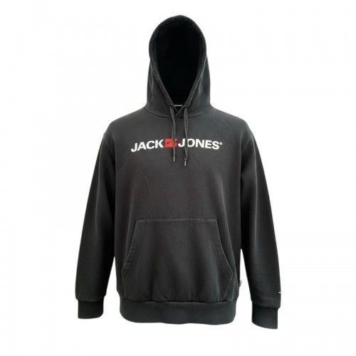 Jack & Jones Ανδρικό Μαύρο Φούτερ Hoodie με Λογότυπο – Μέγεθος L / Pre-Owned