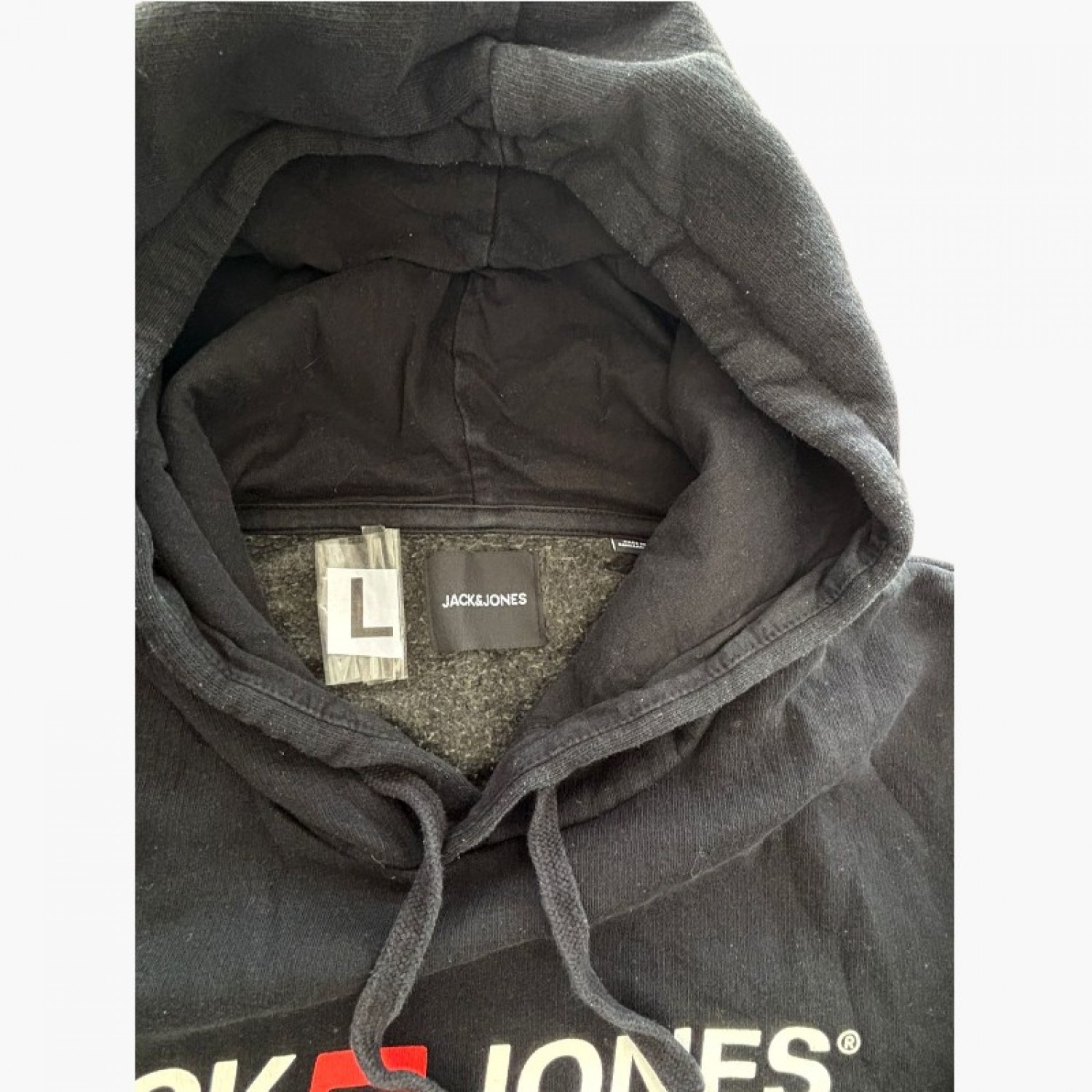 Jack & Jones Ανδρικό Μαύρο Φούτερ Hoodie με Λογότυπο – Μέγεθος L / Pre-Owned