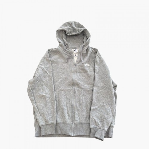 Nike Γκρι Φούτερ Ζακέτα με Κουκούλα – Μέγεθος L / Pre-Owned